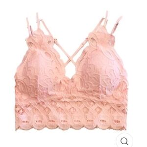 NWT - Anemone Lace Bralette in Soft Pink - Sz L